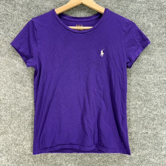 Ralph Lauren T-Shirt Women S Small Blue Crew Neck Short Sleeve Cotton Casual - Picture 1 of 7